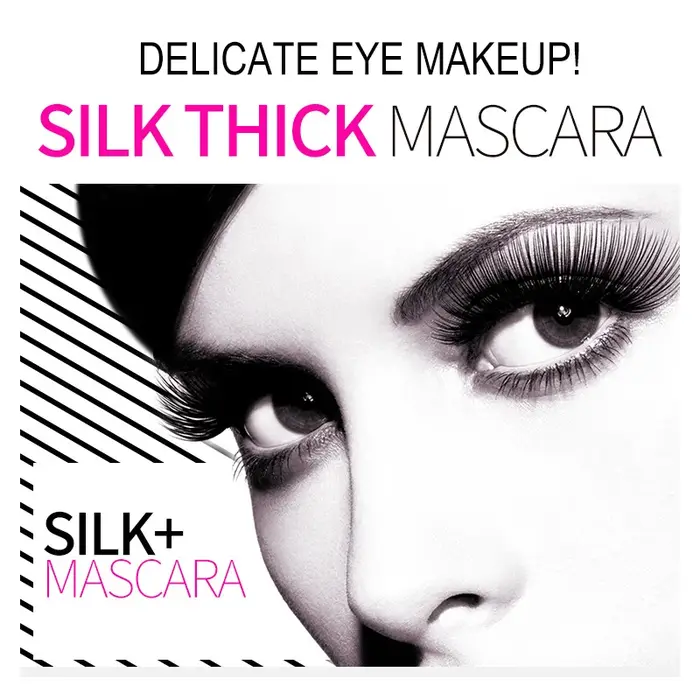 Mascara en soie 1 + 1 4D fibre cosmétiques