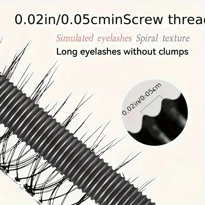 Mascara à tête de brosse en spirale imperméable