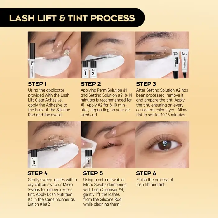 Kit de permanente pour cils et sourcils Gollee, permanente pour cils, kit de lifting des cils semi-p