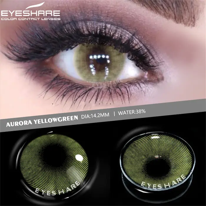 EYESHARE 2 pièces lentilles de Contact de couleur pour les yeux Aurora marron vert lentille de couleur beauté annuelle maquillage cosmétique gris yeux lentilles de Contact