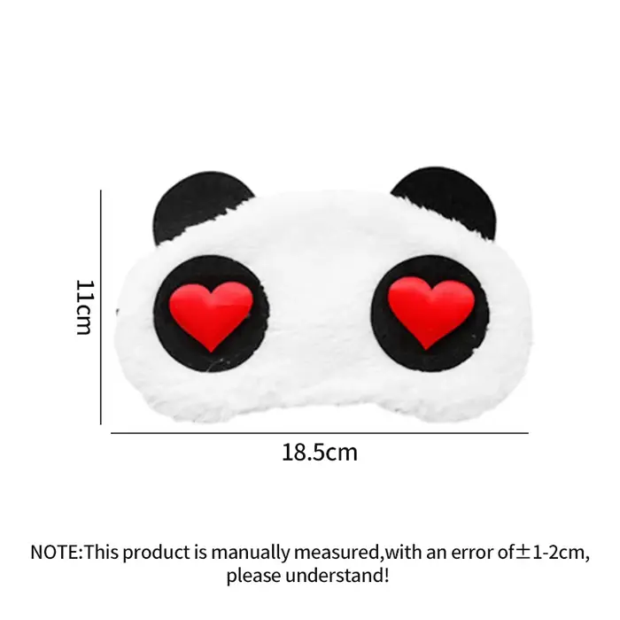 Mode mignon Design peluche Panda visage oeil voyage dormir doux masque pour les yeux bandeau ombre