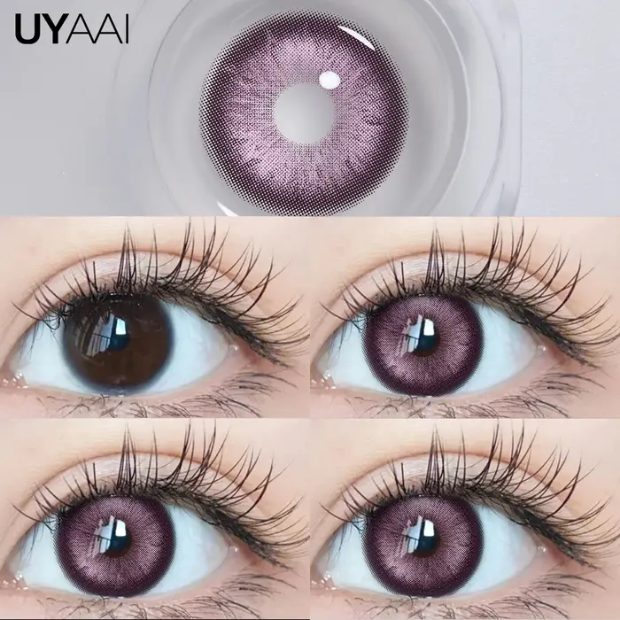 UYAAI 1 paire de lentilles violettes pour les yeux