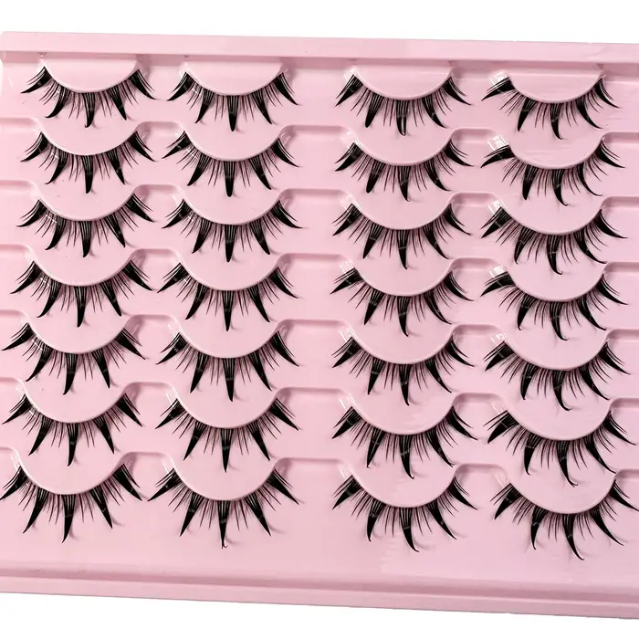 5/7/14 paires de cils Manga avec bande transparente