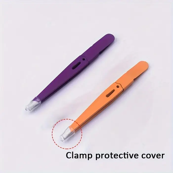 Pince à épiler sourcils en acier inoxydable couleur point d'interrogation