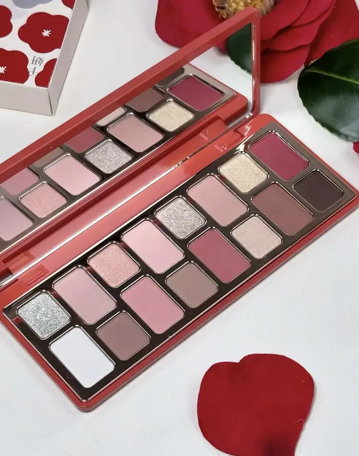 Qianyan Freya86 Co-marqué 16 couleurs miroitant paillettes fard à paupières Palette fumé mat fard à