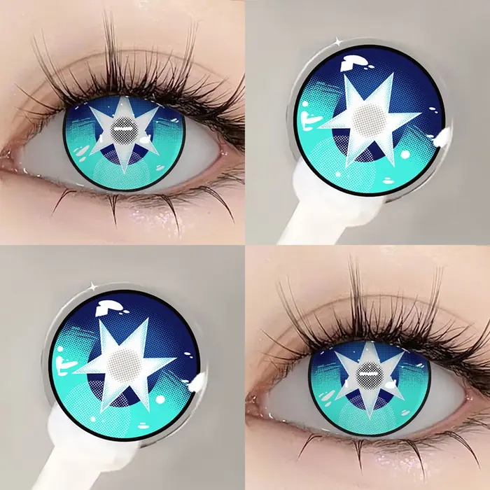 UYAAI Cosplay lentilles de Contact cosmétiques colorés élèves Hallowen Contacts beauté femmes maquillage lentille bleue