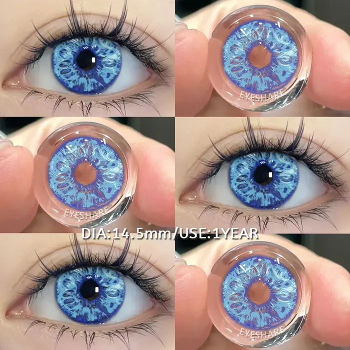 EYESHARE Lentilles de contact rouges pour cosplay