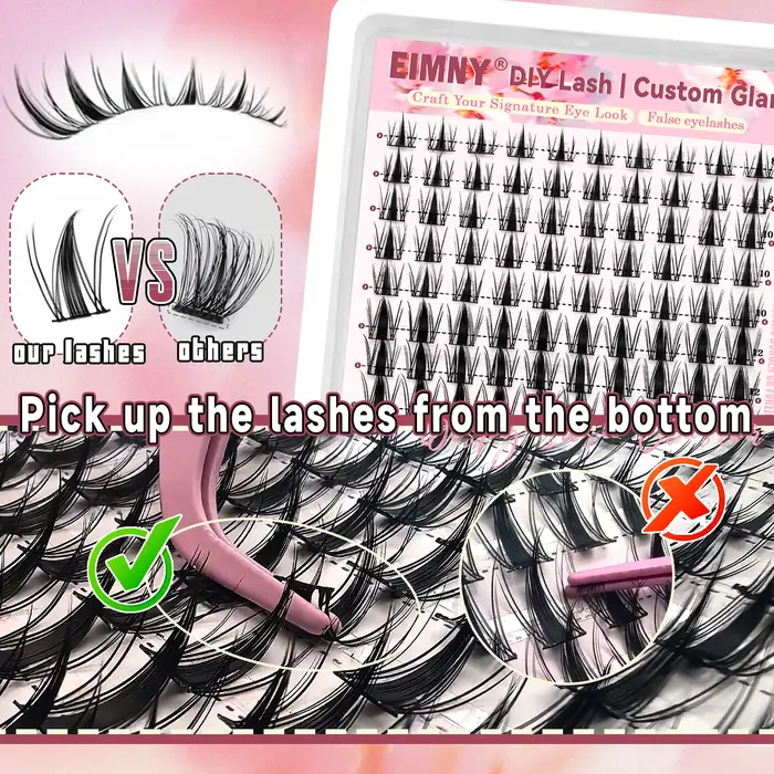 EIMNY 140PCS Little Hare Manga Cluster Lash Set