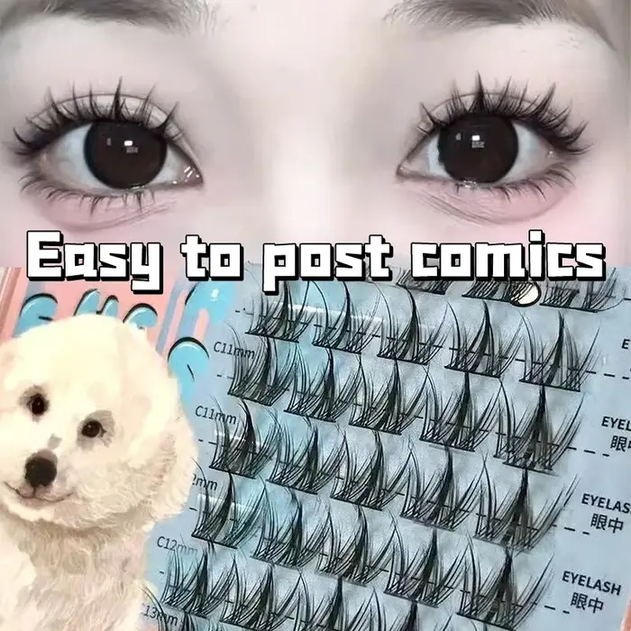 Faux cils en grappes individuelles de la série Puppy