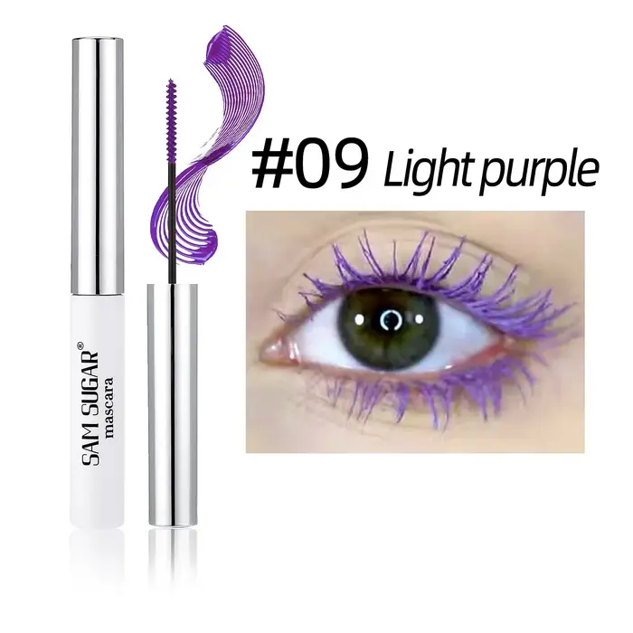Mascara mince coloré imperméable à l'eau séchage rapide cils recourbés