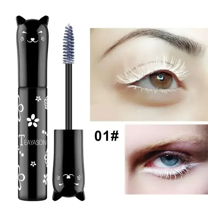 Mascara 5 couleurs, Extension de cils, rose, violet, bleu, blanc, sans taches, imperméable, séchage 