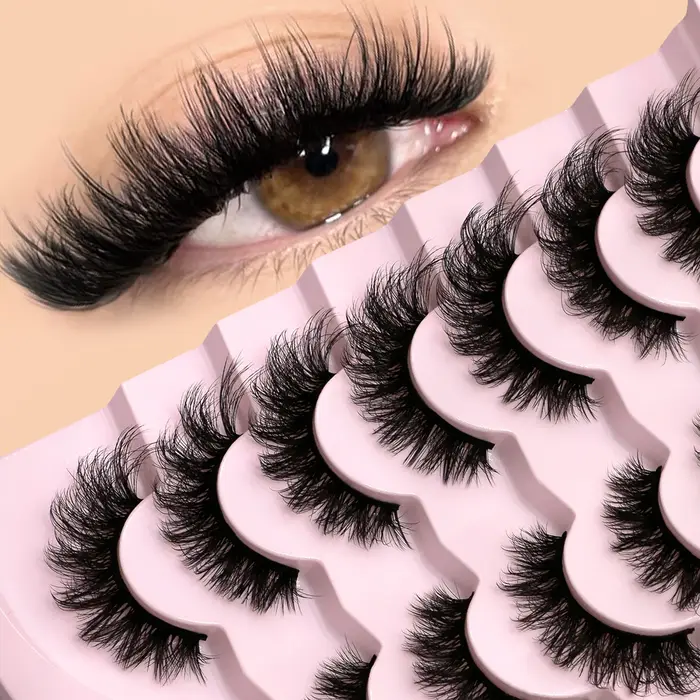 GROINNEYA 7 Paires Faux Cils Naturel