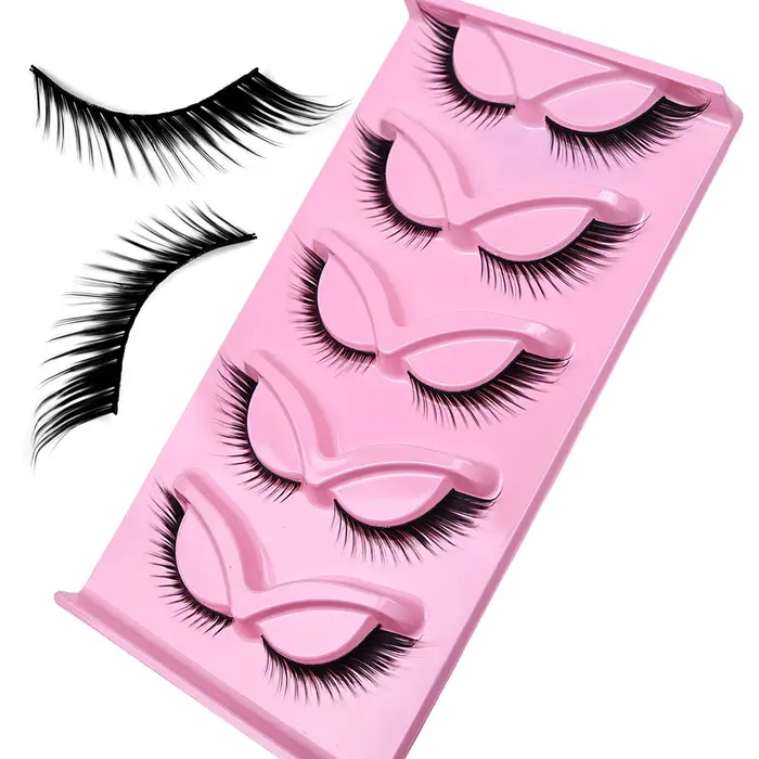 5 paires de cils yeux de chat