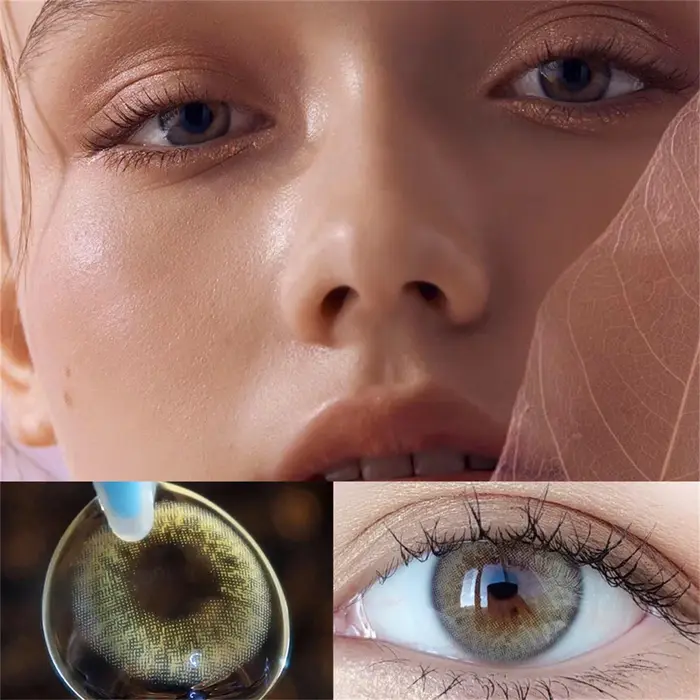Lentilles de contact annuelles irisées naturelles pour les yeux, lentilles de contact colorées pour 