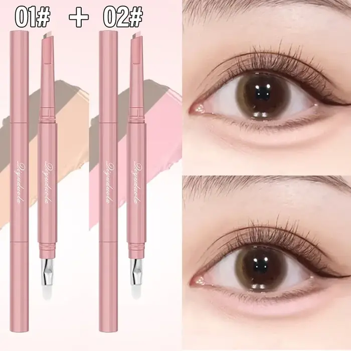 Crayon de ver à soie couché sous les yeux