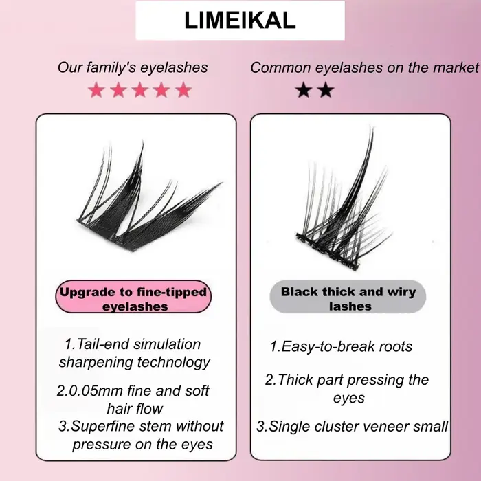 100 faux cils naturels style anime