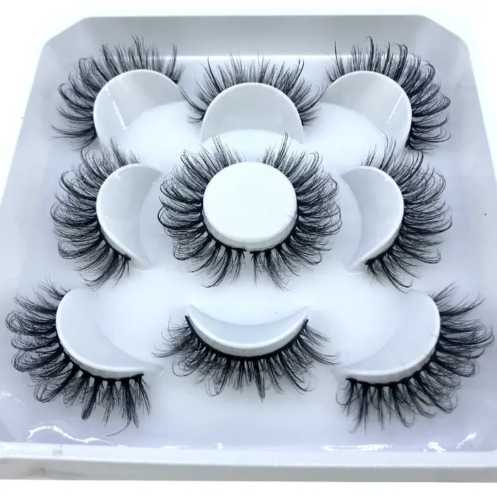 Nouveau 5 paires 8-25mm naturel 3D faux cils