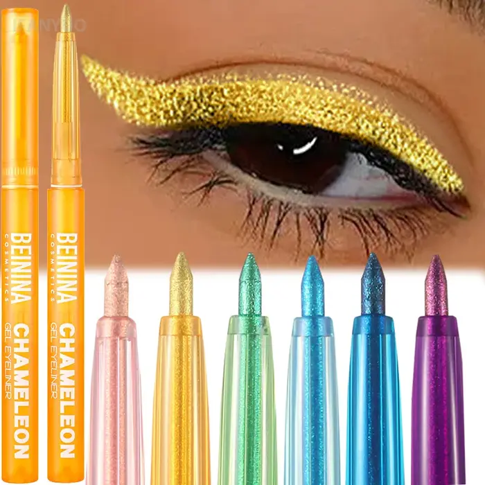 Crayon Gel Eyeliner Métallique Effet Caméléon Doré