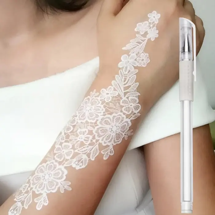 Crayon marqueur blanc pour tatouage cutané