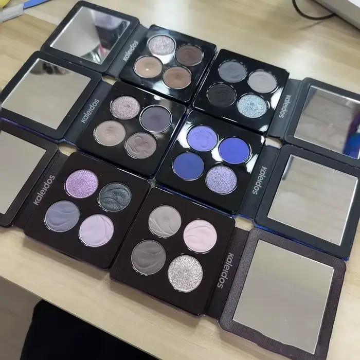 Kaleidos maquillage paillettes fard à paupières Palette 4 couleurs haute pigmentation miroitant Mono