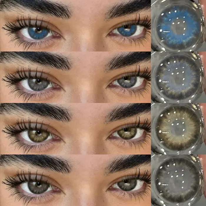 EYESHARE Lentilles de contact colorées grises pour embellir les yeux 1 paire