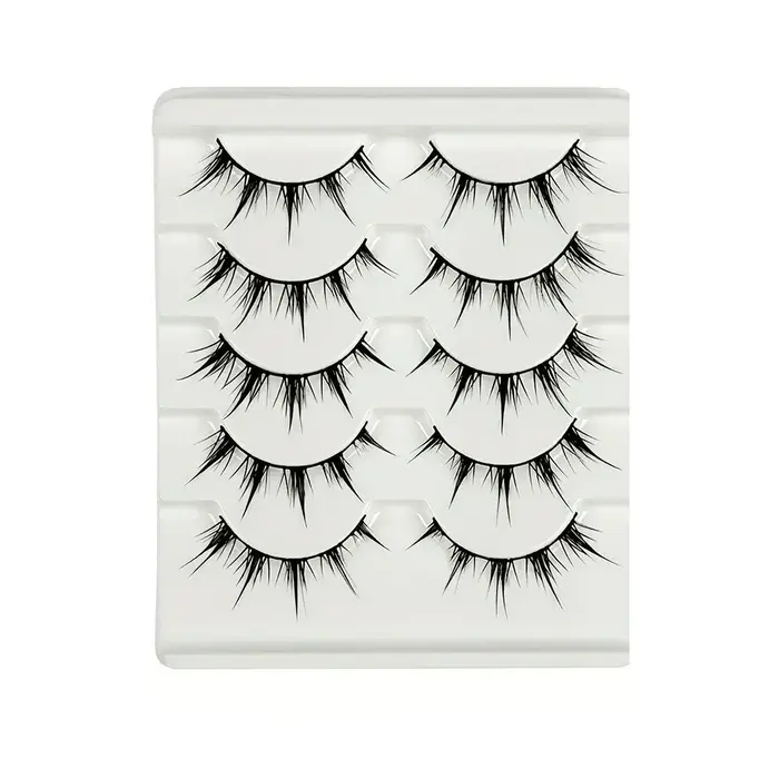 Faux cils d'inspiration d'anime, 5 paires de faux cils d'oeil de dessin animé, aspect dramatique, st