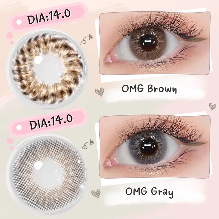 (0.00~-6.00) MAGISTER Lentilles de contact graduées à effet agrandissant 16 mm avec dioptries Noir/Marron Cosmétiques