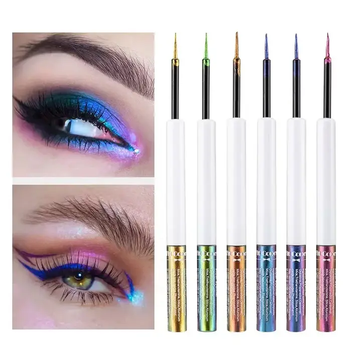 Caméléons Eyeliner liquide perle brillant métallique fard à paupières Liner Multi Chrome couleur Aurora maquillage des yeux paillettes Pigment