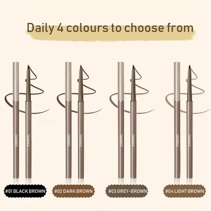 Eyeliner couché ver à soie Gel crayon 2in1 imperméable longue durée sans taches noir marron stylo à sourcils pour débutant maquillage cosmétiques