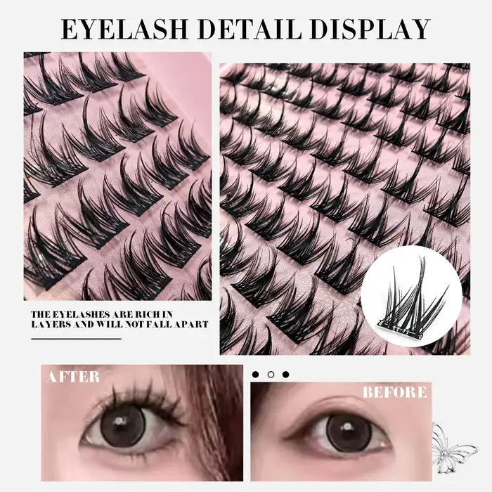 Kit de cils DIY, dont la colle et les pincettes