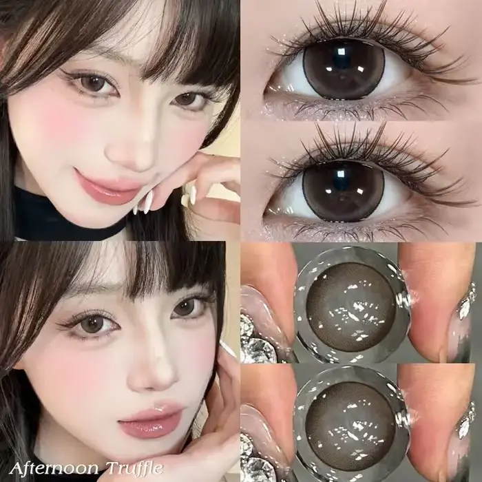 DUOXIU 1 paire de lentilles de contact de couleur marron naturel