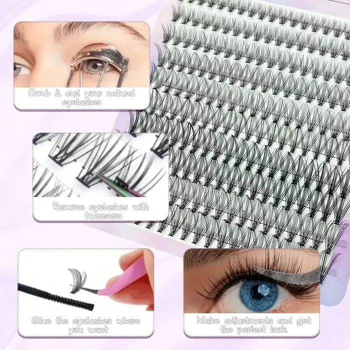 200 grappes de faux cils DIY - Boucle C/D