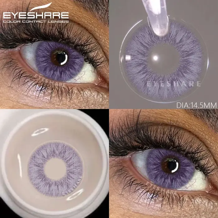 EYESHARE 1 paire de lentilles de contact de couleur pour les yeux contatos pour les yeux bleus élève