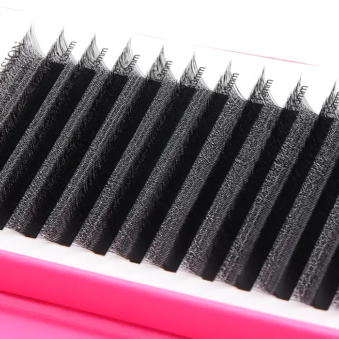 XIUSUZAKI 5 plateaux/lot 4DW forme Extension de cils préfabriqués Volume ventilateurs Extensions de 