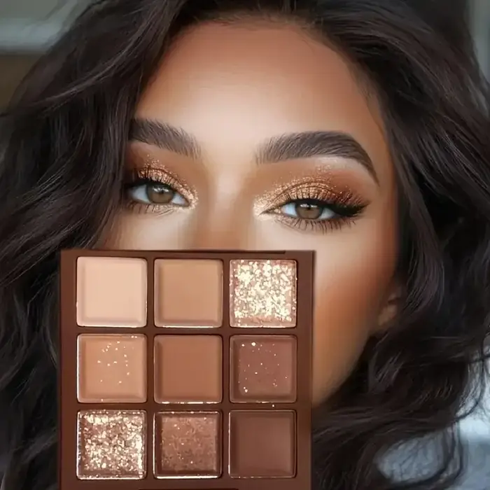 2024 moka chocolat 9 couleurs fard à paupières Palette mat nacré paillettes finition maquillage