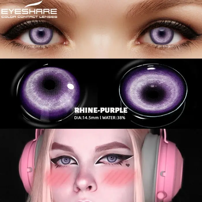EYESHARE Halloween nouvelles lentilles de contact de couleur bleu Cosplay Anime