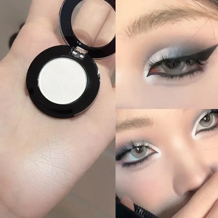 Palette d'ombres à paupières bleu fumé simple Klein, Pigments rouges gothiques, maquillage pour les 