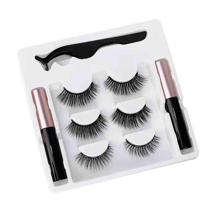 Stylo eyeliner magnétique, faux cils assortis |   frisure permanente sans sensation de picotement | 