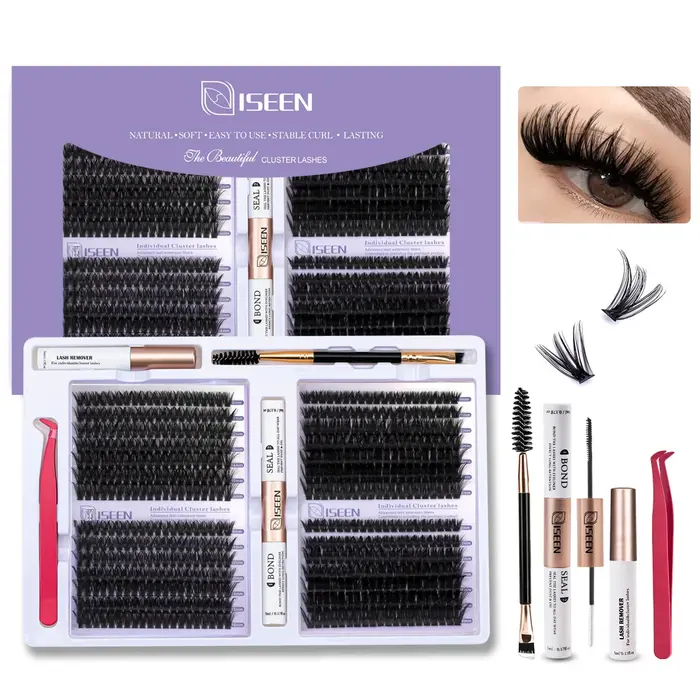 Cils grappe cils oeil de chat cils longs naturels cils individuels longueur mixte Extension de cils cils bricolage
