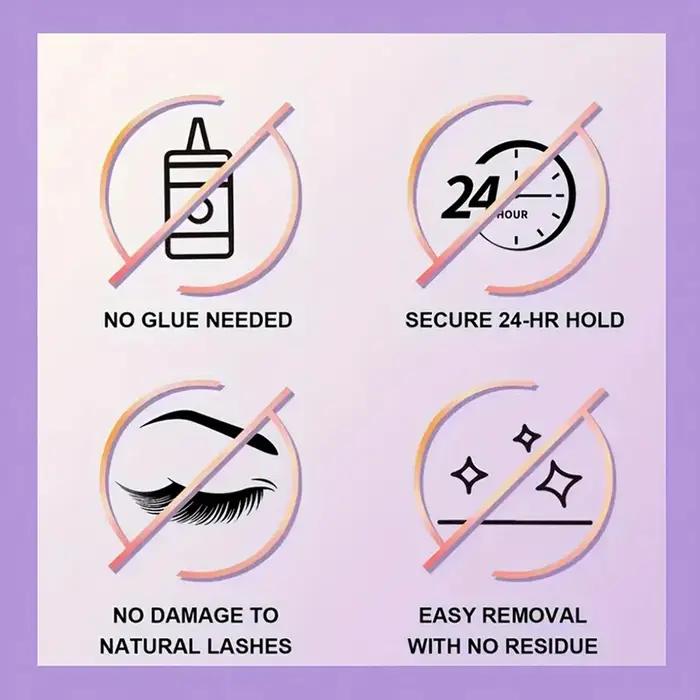Faux cils auto-adhésifs 80 pièces
