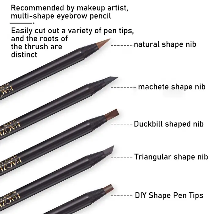 1 pièces crayons à sourcils imperméables longue durée avec brosse outils de maquillage permanents