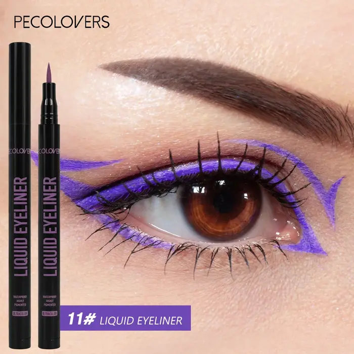 Stylo Eyeliner liquide imperméable, sans taches, coloré, mat, lisse, séchage rapide, facile à porter, maquillage de beauté sans bavures
