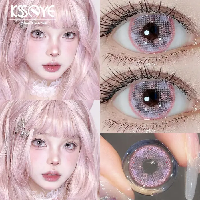 KSSEYE 1 paire de lentilles colorées pour les yeux avec dioptries Prescription