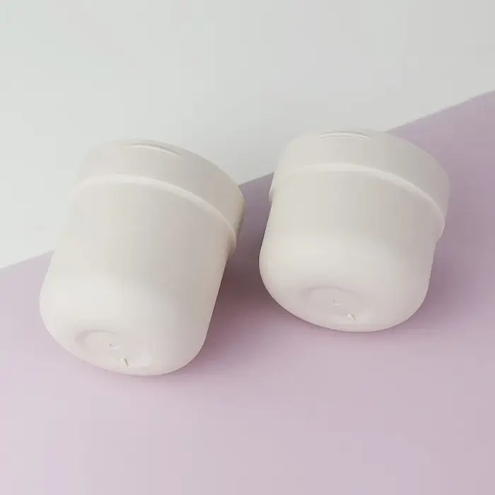 Pot démaquillant rechargeable de 300/400ml, 1 pièce, avec cuillère, Pot de maquillage vide en plastique, Pot de voyage pour crème pour le visage, Lotion, récipient cosmétique