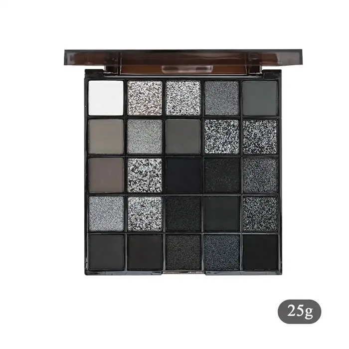 Palette de fards à paupières foncés, 25 couleurs, fard à paupières fumé, poudre d'ombre gothique, Ki