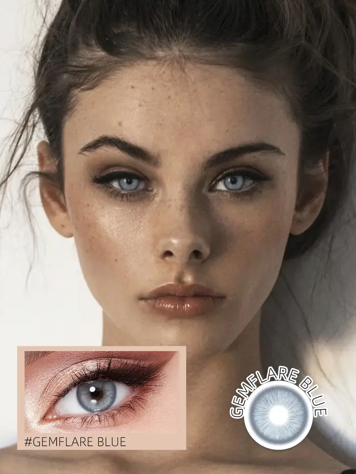 JARWAWA Lot de 2 paires de lentilles de contact colorées coréennes naturelles pour grands yeux