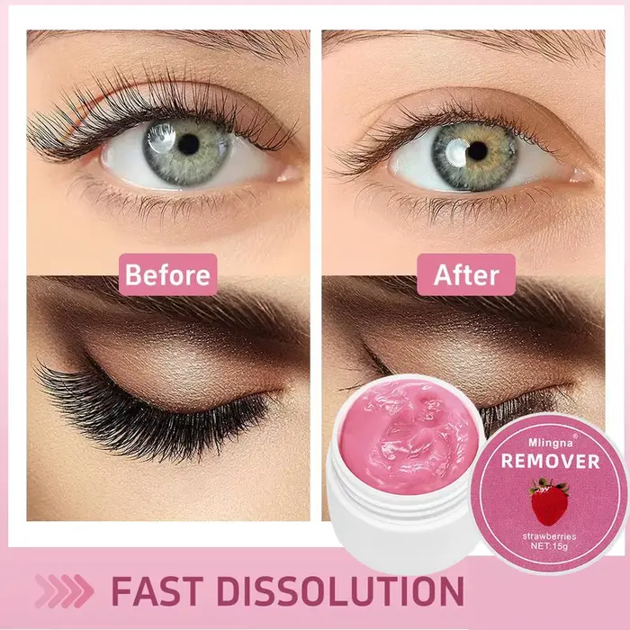 Crème dissolvant de colle pour cils