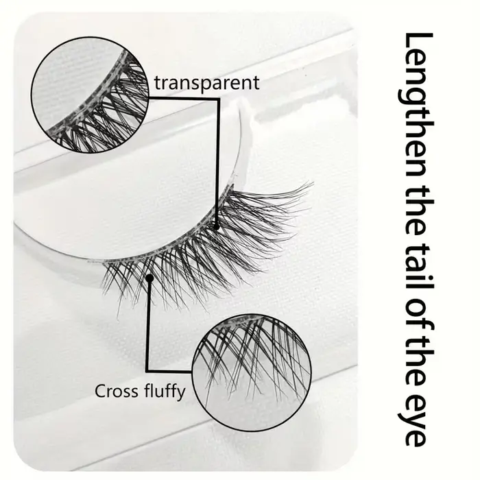 5 paires de demi-cils bouclés à l'aspect naturel - Ajoutez du volume et de la définition à vos yeux pour les rendez-vous