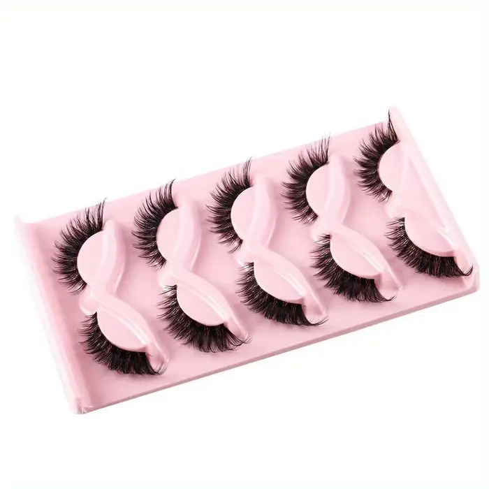 5 paires de faux cils œil de chat dramatiques – Naturels