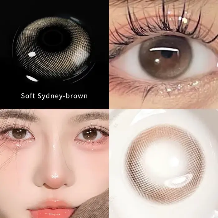 OVOLOOK - Lot de 2 paires de lentilles de contact colorées naturelles 10 tons pour embellir les yeux